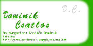 dominik csatlos business card